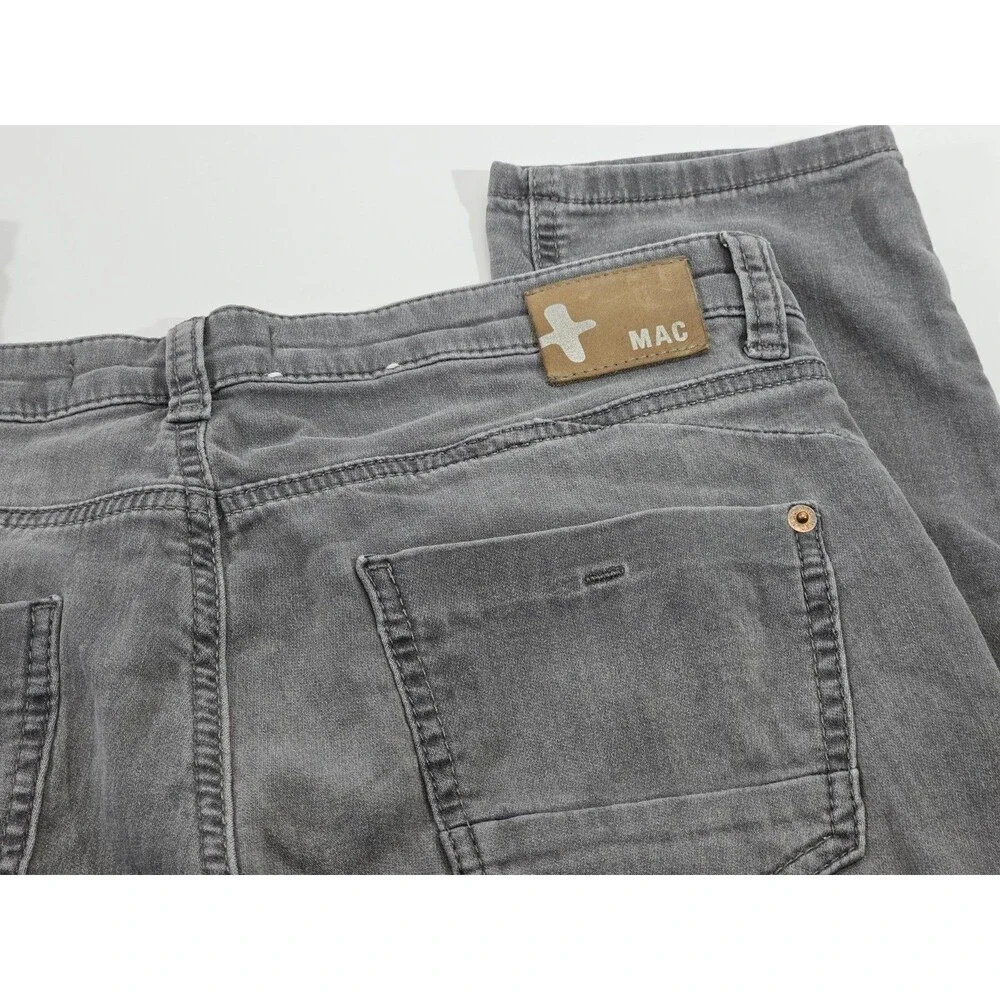 MAC Jog'N Pipe Gray Skinny Jeans Denim Pants Women's Slim‎ Leg 38 / 32 EUC!